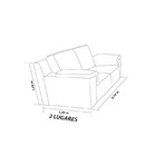 Sofá Montreal Retrátil 2 Lugares - Probel - Marfim