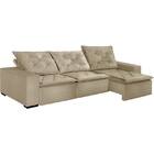 Sofá Montreal Retrátil 3 Lugares - Probel - Marfim