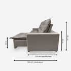 Sofá Moscow 2 Lugares 1,70 Metros Veludo - 03 Capuccino