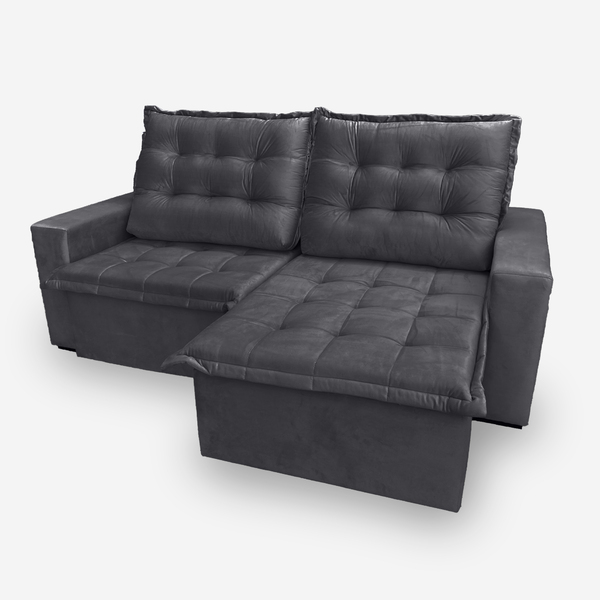 Sofá Moscow 2 Lugares 1,90 Metros Veludo - 10 Cinza