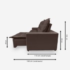 Sofá Moscow 4 Lugares 2,50 Metros Veludo - 17 Chocolate