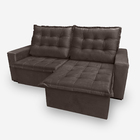 Sofá Moscow 4 Lugares 2,50 Metros Veludo - 17 Chocolate