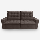 Sofá Moscow 5 Lugares 2,70 Metros Veludo - 17 Chocolate