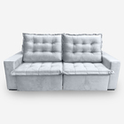 Sofá Moscow 5 Lugares 2,70 Metros Veludo - 26 Prata