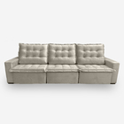 Sofá Moscow 6 Lugares 2,90 Metros Veludo - 02 Bege