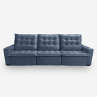 Sofá Moscow 6 Lugares 3,20 Metros Veludo - 24 Marinho