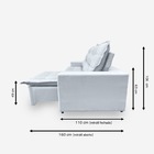 Sofá Moscow 6 Lugares 3,20 Metros Veludo - 26 Prata