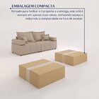 Sofá Na Caixa 4 Lugares 200 Cm Linho Bege