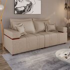 Sofá Na Caixa 4 Lugares 200 Cm Linho Bege