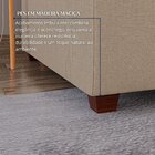 Sofá Na Caixa 4 Lugares 200 Cm Linho Bege