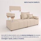 Sofá Na Caixa 4 Lugares 200 Cm Linho Bege