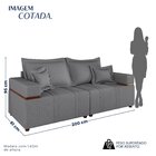 Sofá Na Caixa 4 Lugares 200 Cm Linho Cinza