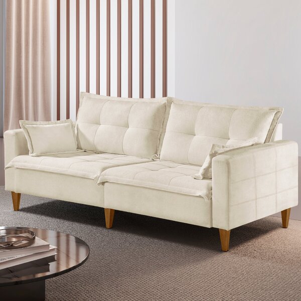 Sofá Na Caixa Join 2 Lugares 185cm Bouclê Cru