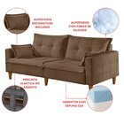 Sofá Na Caixa Join 2 Lugares 185cm Bouclê Marrom