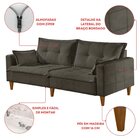 Sofá Na Caixa Join 2 Lugares 185cm Linho Grafite