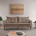 Sofá Na Caixa Join 2 Lugares 185cm Linho Marrom