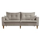 Sofá Na Caixa Join 2 Lugares 195cm Bouclê Cinza