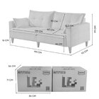 Sofá Na Caixa Join 2 Lugares 195cm Bouclê Cru