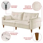 Sofá Na Caixa Join 2 Lugares 195cm Bouclê Cru