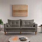 Sofá Na Caixa Join 2 Lugares 195cm Bouclê Grafite