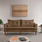 Sofá Na Caixa Join 2 Lugares 195cm Bouclê Marrom