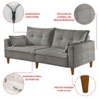 Sofá Na Caixa Join 2 Lugares 195cm Linho Cinza