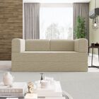 Sofá Na Caixa Modular 2 Lugares Linho Bege Para Sala Bege