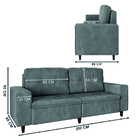 Sofá Na Caixa Modular 3 Lugares Living Flash 2m Veludo Selmer