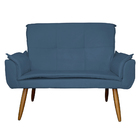 Sofá Namoradeira 02 Lugares Emília Plus Suede Cores - Ds Esto