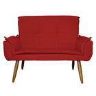 Sofá Namoradeira 02 Lugares Emília Plus Suede Cores - Ds Esto