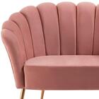 Sofa Namoradeira 2 Lug 135 Cm Aço Dourado 7050 Veludo Dmobili