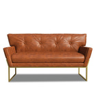 Sofá Namoradeira 2 Lug Industrial Dour Anitta Sintético Pu No