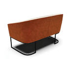 Sofá Namoradeira 2 Lug Industrial Preto Stella Noz/linho D03