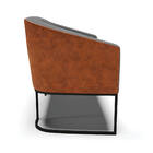 Sofá Namoradeira 2 Lug Industrial Preto Stella Noz/linho D03