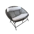 Sofá Namoradeira 2 Lugares Acapulco Cinza 140x88x90cm