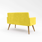 Sofá Namoradeira 2 Lugares - Balaqui Decor Amarelo