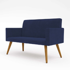 Sofá Namoradeira 2 Lugares - Balaqui Decor Azul-marinho