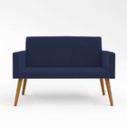 Sofá Namoradeira 2 Lugares - Balaqui Decor Azul-marinho