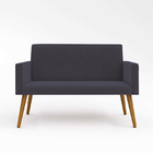 Sofá Namoradeira 2 Lugares - Balaqui Decor Cinza