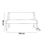 Sofá Namoradeira 2 Lugares Bangkok D07 Linho Cinza Matelassê