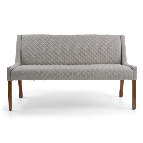 Sofá Namoradeira 2 Lugares Bangkok D07 Linho Cinza Matelassê