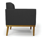 Sofá Namoradeira 2 Lugares Base De Madeira Castanho Elisa Cor