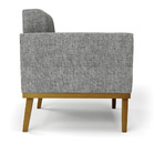 Sofá Namoradeira 2 Lugares Base De Madeira Castanho Elisa Lin