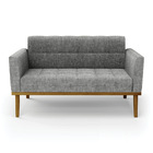 Sofá Namoradeira 2 Lugares Base De Madeira Castanho Elisa Lin