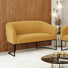 Sofá Namoradeira 2 Lugares Base Industrial Pto Stella Bouclê