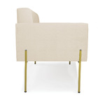 Sofá Namoradeira 2 Lugares Base Pé De Ferro Dourado Elisa Cor