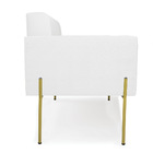 Sofá Namoradeira 2 Lugares Base Pé De Ferro Dourado Elisa Cor