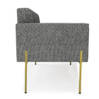 Sofá Namoradeira 2 Lugares Base Pé De Ferro Dourado Elisa Lin