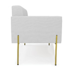 Sofá Namoradeira 2 Lugares Base Pé De Ferro Dourado Elisa Lin