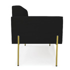 Sofá Namoradeira 2 Lugares Base Pé De Ferro Dourado Elisa Lin